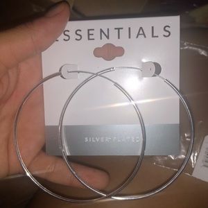 Silver Plated Hoop Earrings